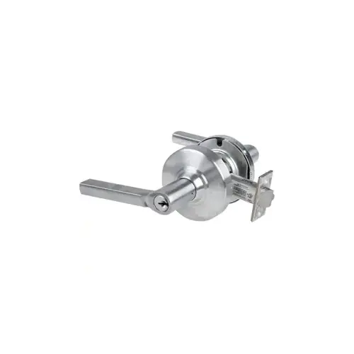 KIT - Grade 1 Entrance/Office Latitude Lever, Key in Lever, 6-Pin C145 Keyway (0-Bitted Brushed Chrome Cylinder 626), 2-3/4" Backset, UL, ANSI Strike, Satin Chrome 626, US26D