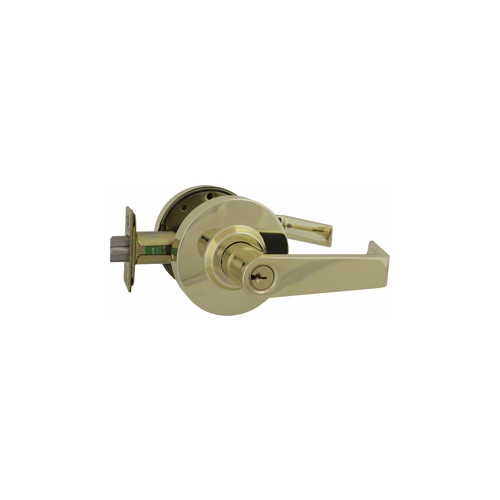 Entry Clutched Sierra Lever, Schlage C Keyway, 2-3/4" Backset, Grade 2, Bright Brass US3/605