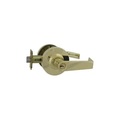 Entry Rigid Sierra Lever, Schlage C Keyway, 2-3/4" Backset, Grade 2, Bright Brass US3/605