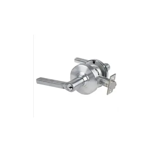 KIT - Grade 2, Office Latitude Lever, Key in Lever, C Keyway (Brushed Chrome Cylinder 626), 2-3/8" Backset, ANSI Strike, Satin Chrome 626, US26D