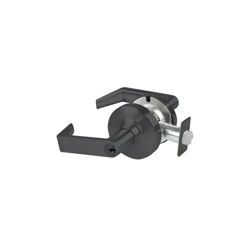 KIT - Grade 1 Entrance/Office Rhodes Lever, Key in Lever, 6-Pin C Keyway (Matte Black Cylinder 622), 2-3/4" Backset, UL, ANSI Strike, Matte Black 622, US19