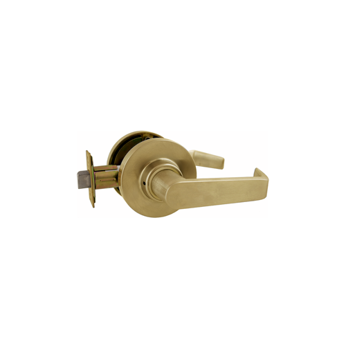 Passage Lever Lockset, 2-3/4" Backset, ANSI Strike, Grade 2, Bright Brass US3/605