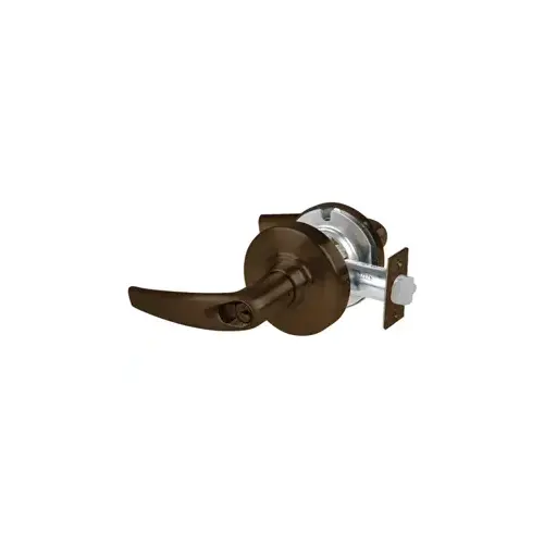KIT - Grade 2, Office Athens Lever, FSIC Prep, Schlage Large Format IC Core Included, 6-Pin C Keyway (1-Bitted Dark Brown Cylinder 613), 2-3/4" Backset, ANSI Strike, Oil Rubbed Bronze 613, US10B