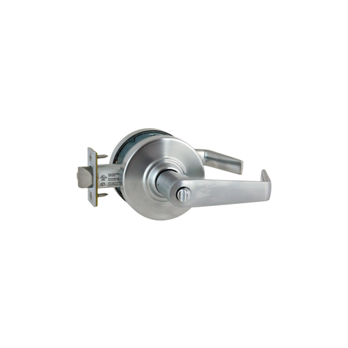 KIT - Grade 2, Entry Rhodes Lever, FSIC Prep, Schlage Large Format IC Core Included, 6-Pin C Keyway (1-Bitted Brushed Chrome Cylinder 626), 2-3/4" Backset, ANSI Strike, Satin Chrome 626, US26D