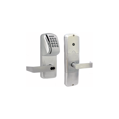 KIT - Mag-Stripe (Swipe Card) and Keypad Networked Hardwired Apartment Cylindrical Lock, Rhodes Lever with SFIC Prep (Small Format IC Core not Included), Satin Chrome 626