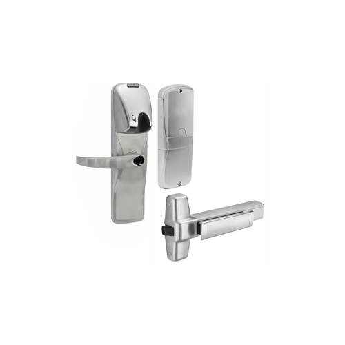 KIT - Mag-Stripe (Insert Card) Stand Alone Exit Trim for Rim Exit Device, Sparta Lever with FSIC Prep (Schlage Full Size IC Core not Included), Satin Chrome 626