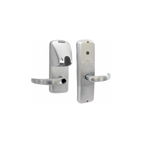 KIT - Mag-Stripe (Insert Card) Stand Alone Apartment Mortise Lock, Sparta Lever, Key in Lever, 6-Pin C Keyway (0-Bitted Brushed Chrome Cylinder 626), Satin Chrome 626