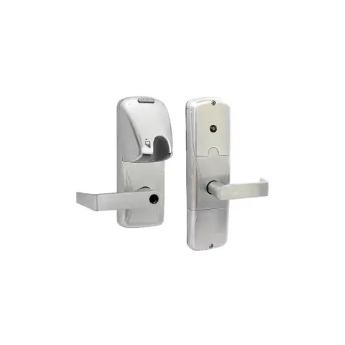 KIT - Mag-Stripe (Insert Card) Stand Alone Apartment Cylindrical Lock, Rhodes Lever Less Cylinder (Conventional Cylinder not Included), Satin Chrome 626