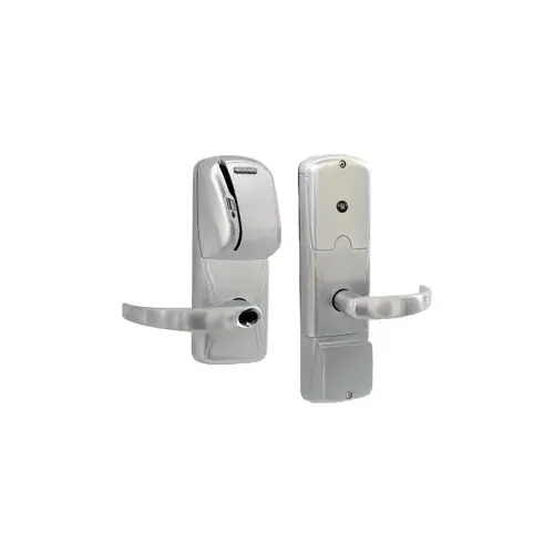 KIT - Mag-Stripe (Swipe Card) Stand Alone Privacy Mortise Lock, Sparta Lever with SFIC Prep (Small Format IC Core not Included), Satin Chrome 626