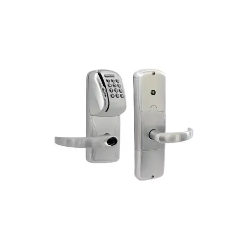 KIT - Mag-Stripe (Swipe Card) and Keypad Networked Hardwired Apartment Mortise Lock, Sparta Lever with FSIC Prep (Schlage Full Size IC Core not Included), Satin Chrome 626