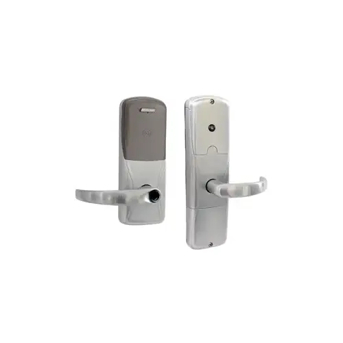 KIT - Multi-Technology Stand Alone Privacy Cylindrical Lock, Sparta Lever, Key in Lever, 6-Pin C Keyway (0-Bitted Brushed Chrome Cylinder 626), Satin Chrome 626