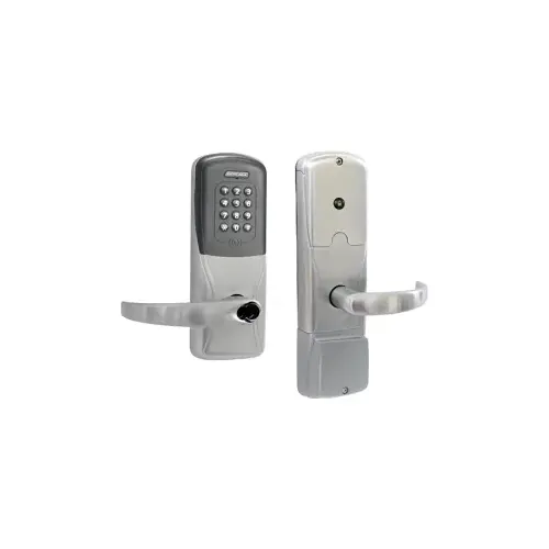 KIT - Multi- Technology and Keypad Stand Alone Office Mortise Lock, Sparta Lever, FSIC Prep, Schlage Large Format IC Core Included, 6-Pin C Keyway (1-Bitted Brushed Chrome Cylinder 626), Satin Chrome 626, US26D