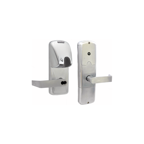 KIT - Mag-Stripe (Insert Card) Stand Alone Apartment Cylindrical Lock, Rhodes Lever with SFIC Prep (Small Format IC Core not Included), Satin Chrome 626