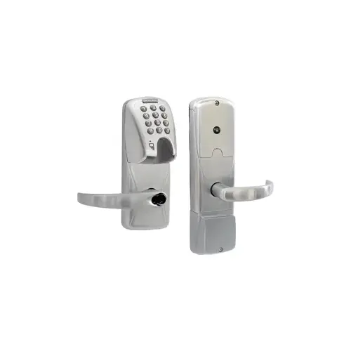 KIT - Mag-Stripe (Insert Card) and Keypad Stand Alone Privacy Cylindrical Lock, Sparta Lever with FSIC Prep (Schlage Full Size IC Core not Included), Satin Chrome 626