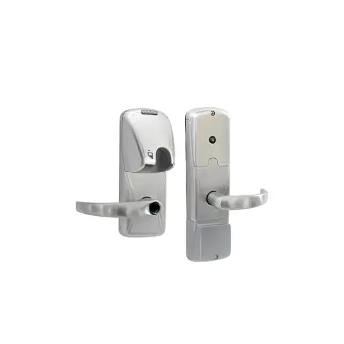 KIT - Mag-Stripe (Insert Card) Stand Alone Privacy Mortise Lock, Sparta Lever Less Cylinder (Conventional Cylinder not Included), Satin Chrome 626