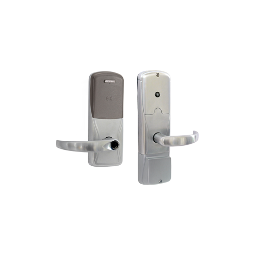 KIT - Multi-Technology Stand Alone Office Cylindrical Lock, Sparta Lever, Key in Lever, 6-Pin C Keyway (0-Bitted Brushed Chrome Cylinder 626), Satin Chrome 626