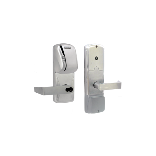 KIT - Mag-Stripe (Swipe Card) Stand Alone Apartment Cylindrical Lock, Rhodes Lever with FSIC Prep (Schlage Full Size IC Core not Included), Satin Chrome 626