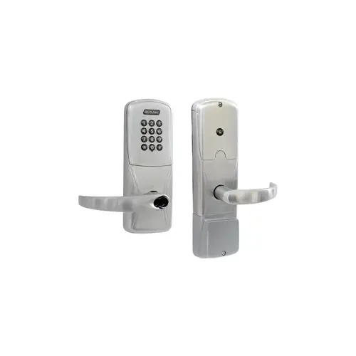 KIT - Keypad Stand Alone Apartment Mortise Lock, Sparta Lever, FSIC Prep, Schlage Large Format IC Core Included, 6-Pin C Keyway (1-Bitted Brushed Chrome Cylinder 626), Satin Chrome 626, US26D