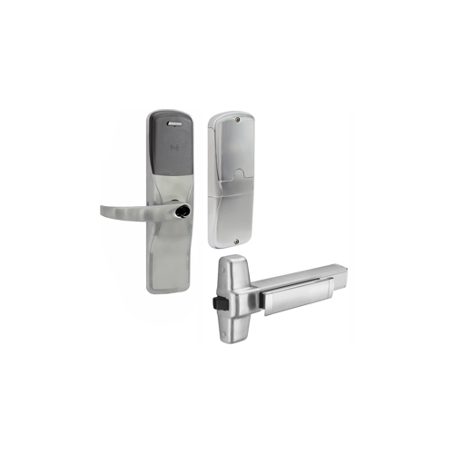 KIT - Multi-Technology Stand Alone Exit Trim for Rim Exit Device, Sparta Lever with FSIC Prep (Schlage Full Size IC Core not Included), Satin Chrome 626