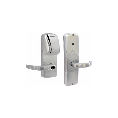 KIT - Mag-Stripe (Swipe Card) Stand Alone Privacy Mortise Lock, Sparta Lever with SFIC Prep (Small Format IC Core not Included), Satin Chrome 626