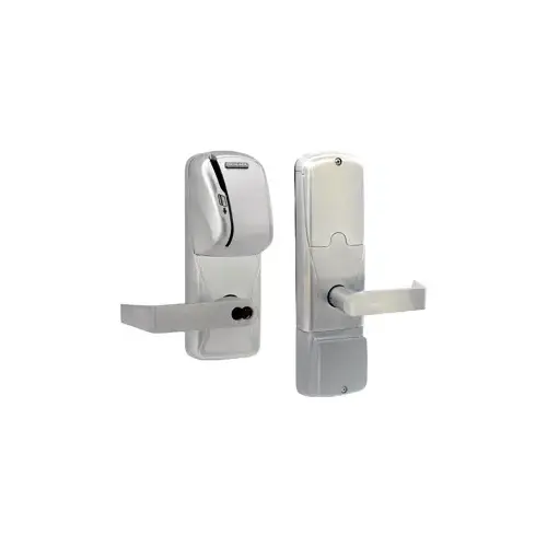 KIT - Mag-Stripe (Swipe Card) Stand Alone Office/Classroom Mortise Lock, Rhodes Lever with SFIC Prep (Small Format IC Core not Included), Satin Chrome 626