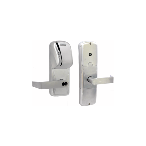 KIT - Mag-Stripe (Swipe Card) Networked Hardwired Apartment Cylindrical Lock, Rhodes Lever with SFIC Prep (Small Format IC Core not Included), Satin Chrome 626