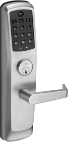 Yale Security Inc AU-NTT610-ZW2-2803-626 KIT - nexTouch Exit Trim, Pushbutton Keypad, Augusta Lever, Z-Wave - Wireless Communication, Schlage C Keyway, Grade 1, Weather Resistant, Satin Chrome 626/US26D