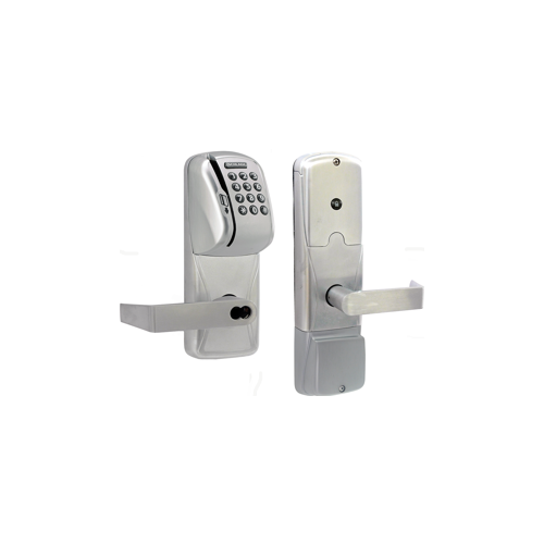 KIT - Mag-Stripe (Swipe Card) and Keypad Stand Alone Office Cylindrical Lock, Rhodes Lever with SFIC Prep (Small Format IC Core not Included), Satin Chrome 626