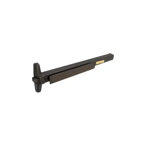 Narrow Stile Rim Exit Device, Exit Only No Trim, 36", Hex Dogging, Grade 1, 710/313 Dark Bronze