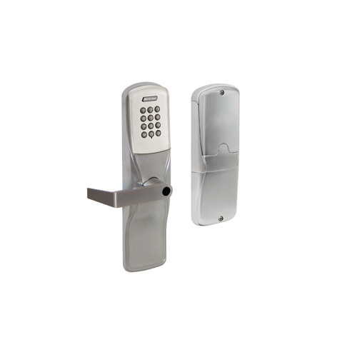 KIT - Keypad Networked Hardwired Exit Trim for Rim Exit Device, Rhodes Lever Less Cylinder (Conventional Cylinder not Included), Satin Chrome 626