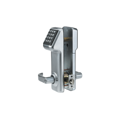 Marks Hardware IQ1L/26D-G1-W7 SFIC Prep, i-Qwik Lite Keypad Entry Cylindrical Lockset, Crescent Lever, 160 Users, Small Format IC, Less Core, , 2-3/4" Backset, ANSI Strike, Satin Chrome US26D/626