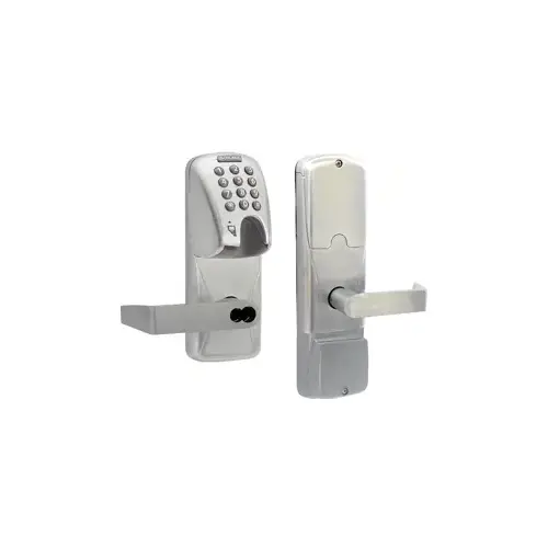 KIT - Mag-Stripe (Insert Card) and Keypad Stand Alone Office/Classroom Mortise Lock, Rhodes Lever with FSIC Prep (Schlage Full Size IC Core not Included), Satin Chrome 626