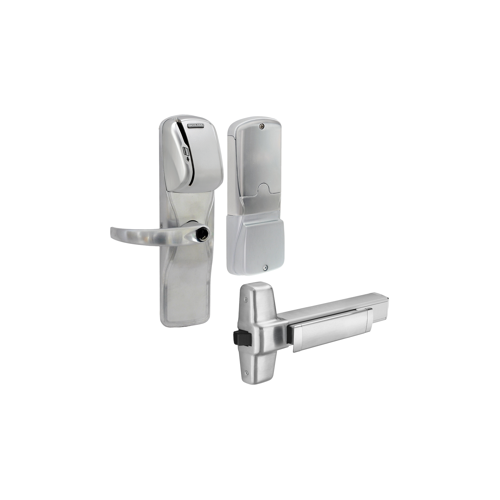 KIT - Mag-Stripe (Swipe Card) Stand Alone Exit Trim for Rim Exit Device, Sparta Lever Less Cylinder (Conventional Cylinder not Included), Satin Chrome 626