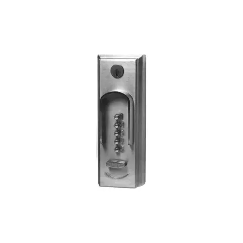 Dormakaba 2015-26D-41-SL95 5 Button Combination Exit Trim with Thumb Turn, No Key Override, Satin Chrome