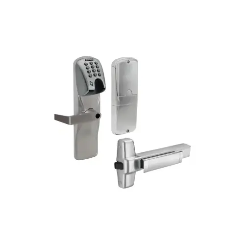 KIT - Mag-Stripe (Insert Card) and Keypad Stand Alone Exit Trim for Rim Exit Device, Rhodes Lever Less Cylinder (Conventional Cylinder not Included), Satin Chrome 626