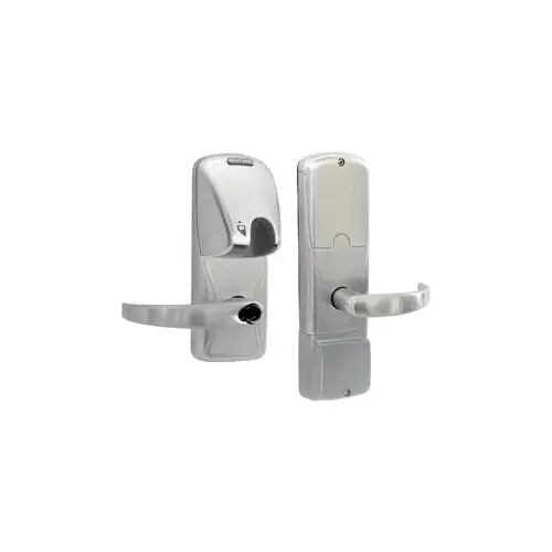 KIT - Mag-Stripe (Insert Card) Stand Alone Office/Classroom Mortise Lock, Sparta Lever, FSIC Prep, Schlage Large Format IC Core Included, 6-Pin C Keyway (1-Bitted Brushed Chrome Cylinder 626), Satin Chrome 626, US26D