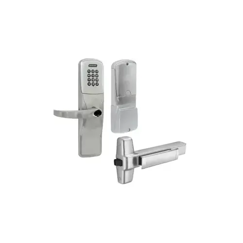 KIT - Keypad Stand Alone Exit Trim for Rim Exit Device, Sparta Lever with FSIC Prep (Schlage Full Size IC Core not Included), Satin Chrome 626