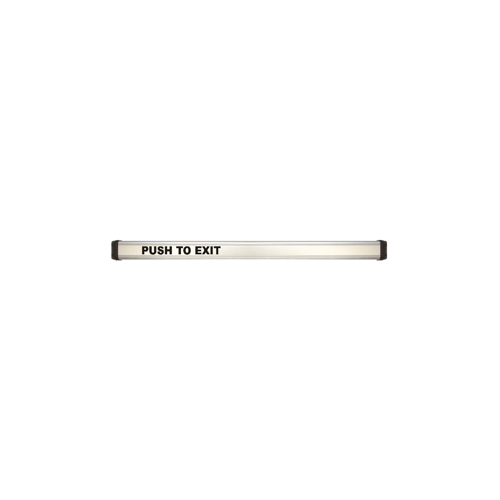 Weather Resistant Electromechanical Exit Bar, 12/24VDC, 48", 16ft 22 AWG 6 Conductor Cable, US28/628 Clear Anodized