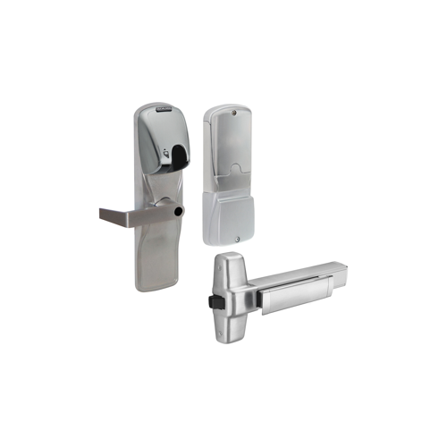 KIT - Mag-Stripe (Insert Card) Stand Alone Exit Trim for Rim Exit Device, Rhodes Lever Less Cylinder (Conventional Cylinder not Included), Satin Chrome 626