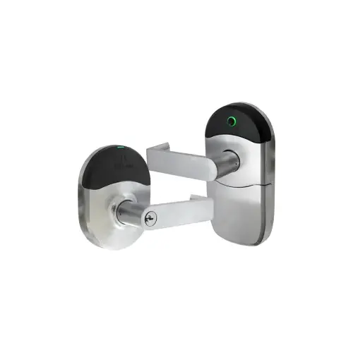 Mobile Enabled Wireless Cylindrical Lock, 125khz Proximity, 13.56 MHz Smart, 2.4 GHz Bluetooth Low Energy Reader, Key-in-Lever Schlage C Keyway, Rhodes Lever, 5000 Users, 2000 Audits, 2-3/4" Backset, ANSI Strike, Grade 1, Satin Chrome 626