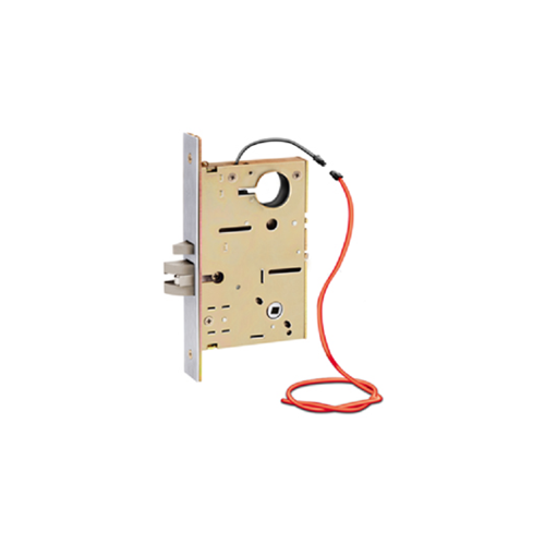 Electrified Mortise Lock Body Only, No Deadbolt, Solenoid Controlled, Locked Outside Only, Interior Free Egress, Fail Safe (Field Changeable), Dual Voltage 12/24VDC, Left Hand (Field Reversible Handing), Stainless Steel 630