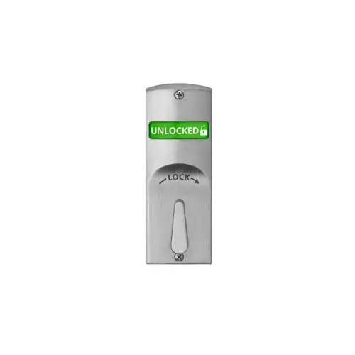 Inside Indicator with Thumbturn, with Direction Arrow Locked/Unlocked, Green/Red, RH/RHR Right Hand, Reversible, Satin Chrome 626/US26D