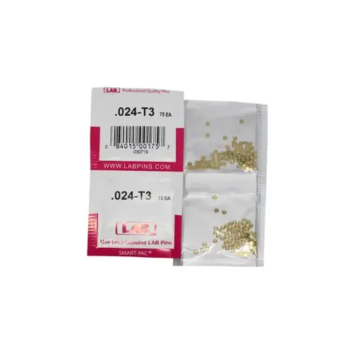 .024 Top Pin, Color-Coded, Brass Alloy, .115 Diameter, Crown .003 Universal, Smart Pack 150 Pins