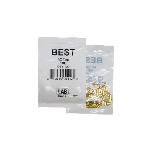 LAB SECURITY BEST-18B-P1 Best A2 Original SFIC 18B Top Pin, Brass, Poly Bagged