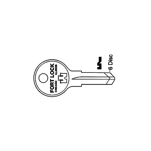 Compx Security K00V-XCP10 Fort Key F/24000 Series 6 Disc - pack of 10