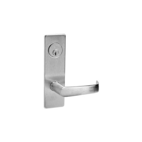 Classroom Mortise Lock, Newport Lever/M Escutcheon Trim, Less Cylinder, Stainless Steel 630