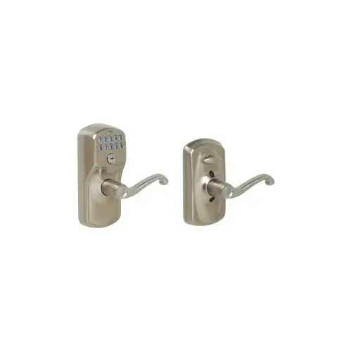 Keypad Entry Flex Lock Plymouth/Flair, Triple Option Adjustable Backset, Satin Nickel 619