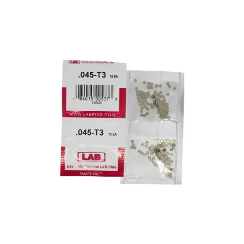 LAB SECURITY 045T .045 Top Pin, Color-Coded, Brass Alloy, .115 Diameter, Crown .003/.005 Universal, Smart Pack 150 Pins