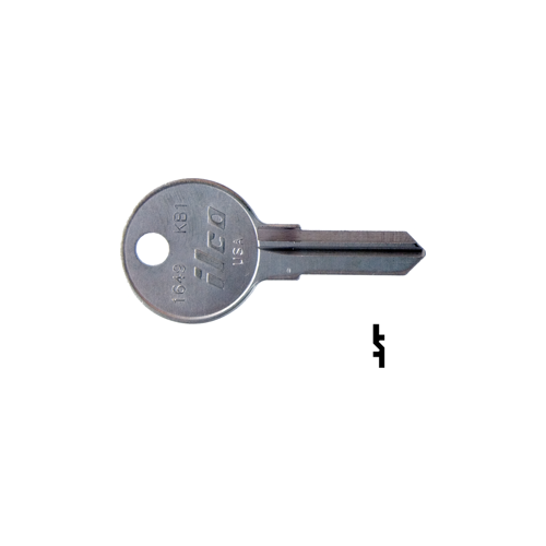 KEYBLANK ILCO KEY BLANK NICKEL PLATED - pack of 10