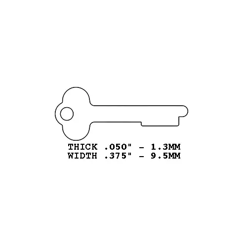 Safe Deposit .05" Thick .375" Width